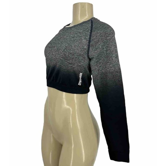 Gymshark Black and Gray Crop Top - Picture 2 of 7